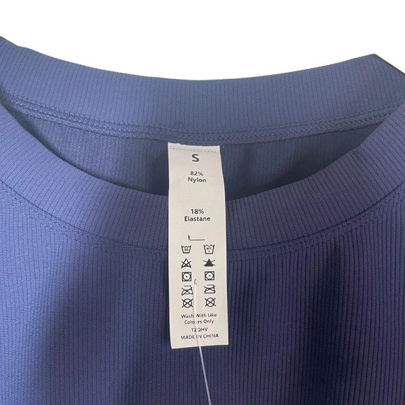 NWT Halara Patitoff Flow Crew Neck Sleeveless Cropped Yoga Tank Inkling Size S - Picture 9 of 12